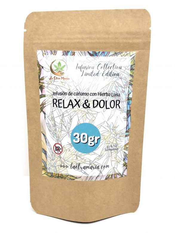 Infusiones Relax y Dolor 30GR Infusión de Cáñamo con CBD Relax & Dolor | 4 % CBD Natural, Experiencia Premium y Equilibrio Diario - Imagen 1