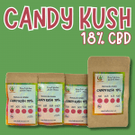 Biomasa de cáñamo CANDY KUSH 18% CBD - Dolor y ansiedad medio/fuerte