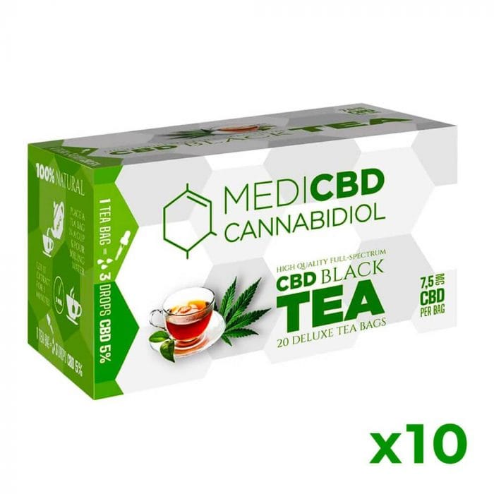 MediCBD - Infusión Tea NEGRO con CBD (20 bolsas) - Imagen 2