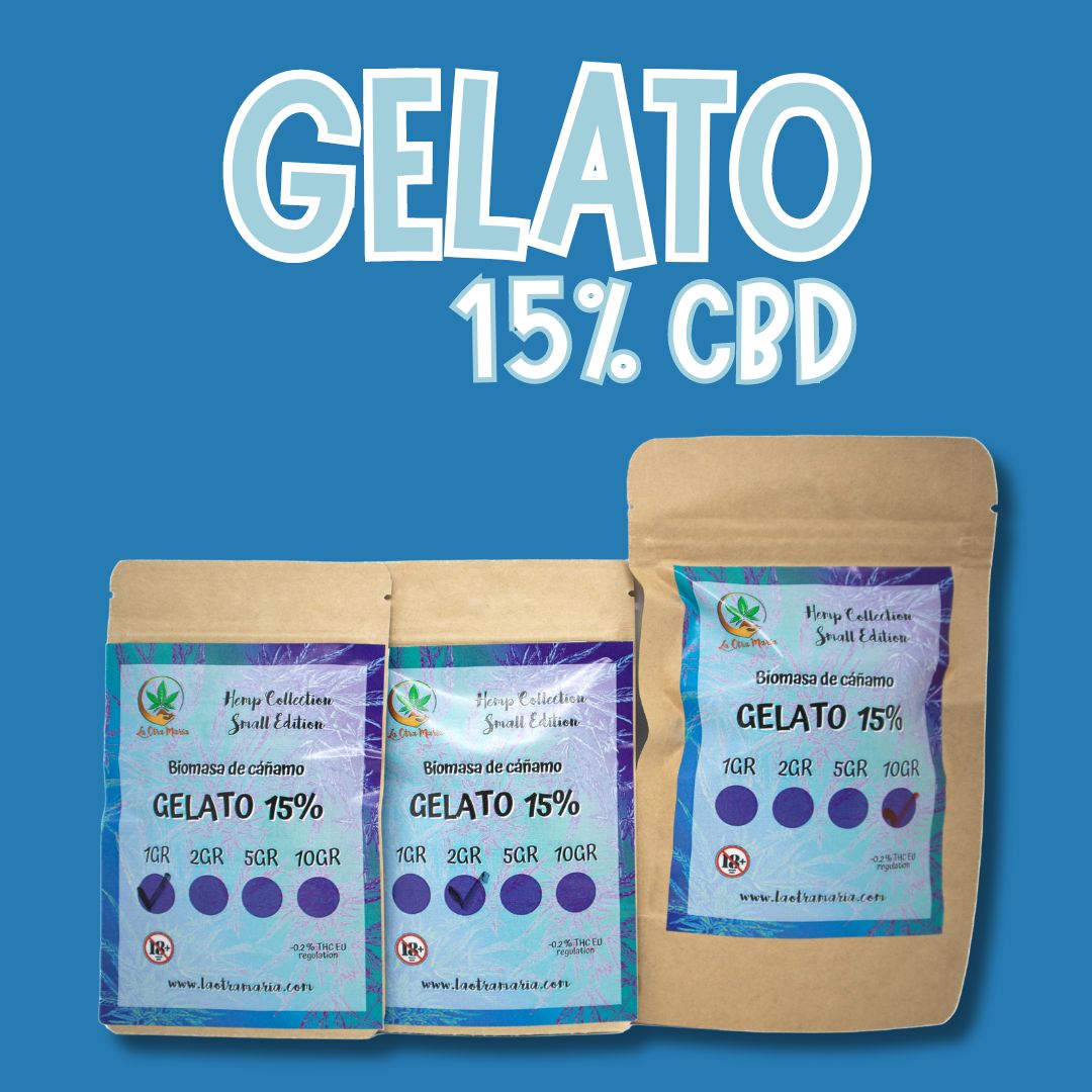12 Biomasa de cáñamo GELATO 15% CBD Greenhouse - Imagen 1