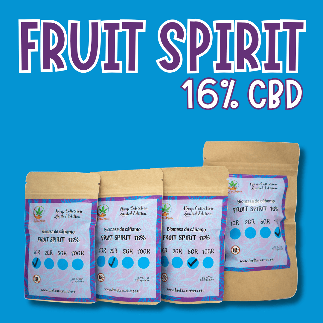 FRUIT SPIRIT Biomasa de cáñamo FRUIT SPIRIT 16% CBD Indoor - Imagen 1