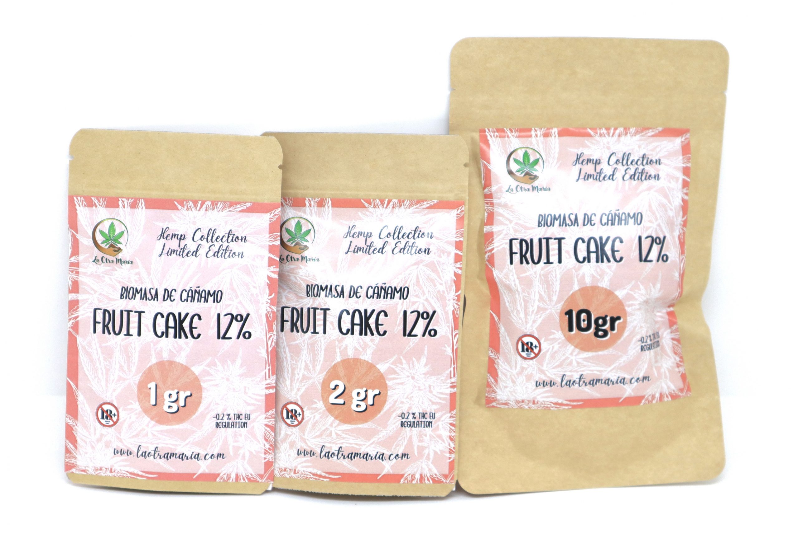 fruit cake pack 3 Biomasa de cáñamo FRUIT CAKE 12% CBD - Dolor y ansiedad leves - Concentración - Imagen 1