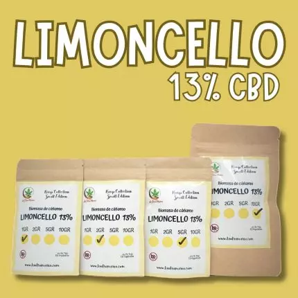 Biomasa de cáñamo LIMONCELLO 13% CBD Greenhouse Small Buds